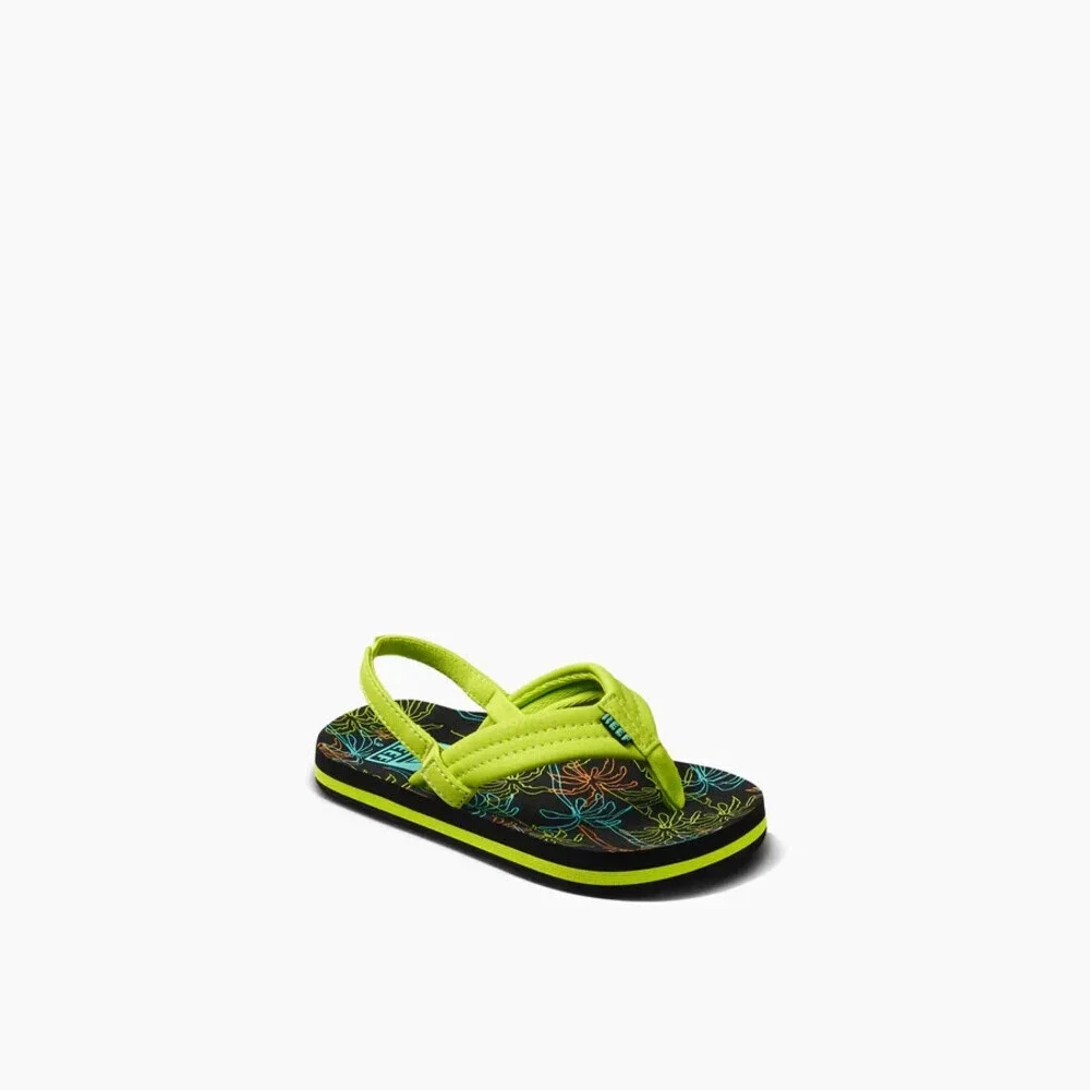 Reef Little Ahi CJ2088 Sandals Toddler US 6 Green Heel Strap Flip Flop JOBB710